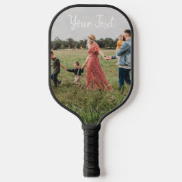 Personalisierte Vorlage für 2 Fotos und benutzerde Pickleball Schläger