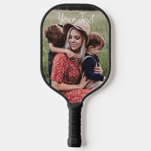 Personalisierte Vorlage für 2 Fotos und benutzerde Pickleball Schläger (Rückseite)