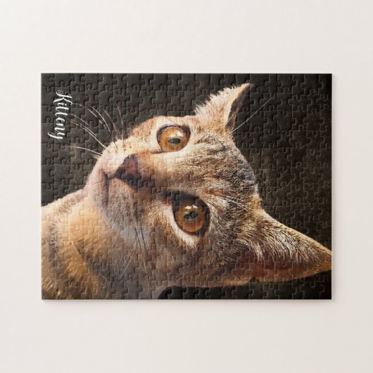Personalisierte Vorlage für Cat-Foto Puzzle (Horizontal)