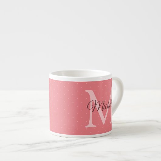 Personalisierte Vorlage für das erste Monogramm Espressotasse (Vorderseite Rechts)