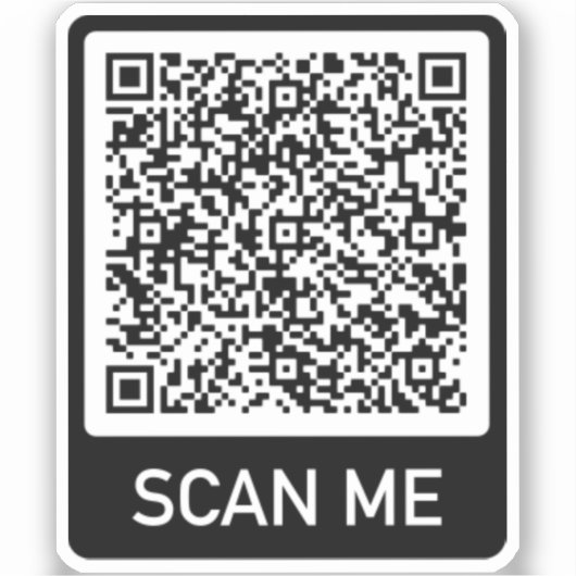 Personalisierte Vorlage für den QR-Code Aufkleber (Vorderseite)