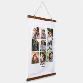 Personalisierte Vorlage für die FotoCollage für Pa Wandteppich Mit Holzrahmen (Gewinkelt)