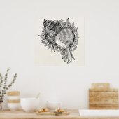 Personalisierte Vorlage für die Seashell-Muschel i Poster (Küche)