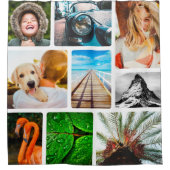 Personalisierte Vorlage für FotoCollage Gerahmt Duschvorhang (Vorderseite)
