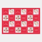 Personalisierte Vorlage für FotoCollage Geschenkpapier Set (Vorderseite)