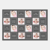 Personalisierte Vorlage für FotoCollage Geschenkpapier Set (Vorderseite)