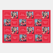 Personalisierte Vorlage für Weihnachtsfotografie Geschenkpapier Set (Vorderseite)