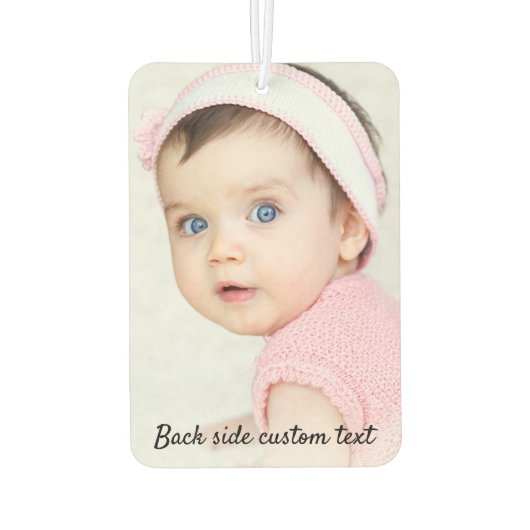 Personalisierte Vorlage für zwei Bilder, benutzerd Autolufterfrischer (Rückseite)