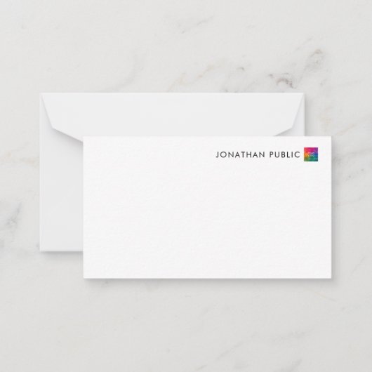 Personalisierte Vorlage Ihr Name Unternehmen Logo  (Rückseite)