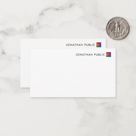 Personalisierte Vorlage Ihr Name Unternehmen Logo  (Vorderseite/Rückseite Beispiel)