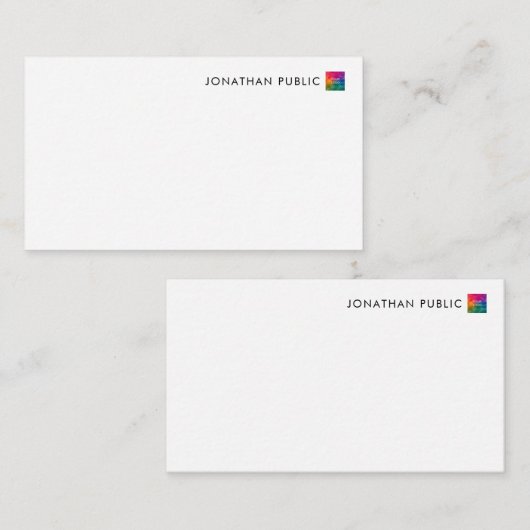 Personalisierte Vorlage Ihr Name Unternehmen Logo (Vorne/Hinten)