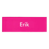 Personalisierte Vorlage in leuchtend rosa Namenschild (Vorderseite)