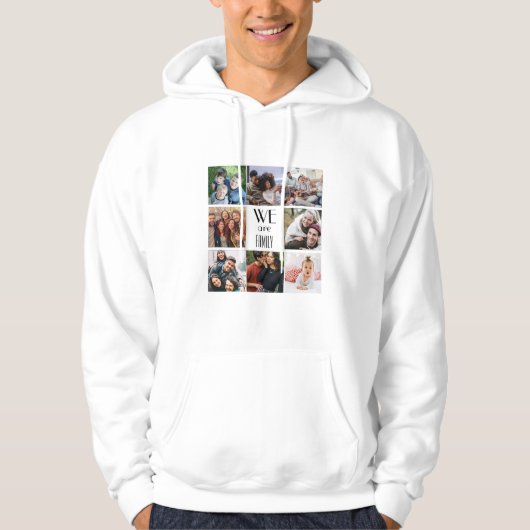 Personalisierte Vorlage "Wir sind Familie" Hoodie (Vorderseite)