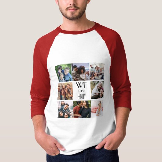 Personalisierte Vorlage "Wir sind Familie" T-Shirt (Vorderseite)