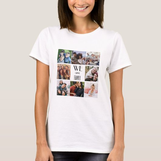 Personalisierte Vorlage "Wir sind Familie" T-Shirt (Vorderseite)