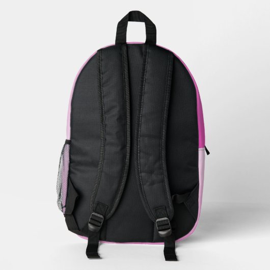 Personalisierte VorlagenGirls mit rosa Farbtönen Bedruckter Rucksack (Rückseite)