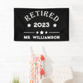 Personalisierte Vorruhestandsgeschenk Banner (Insitu)