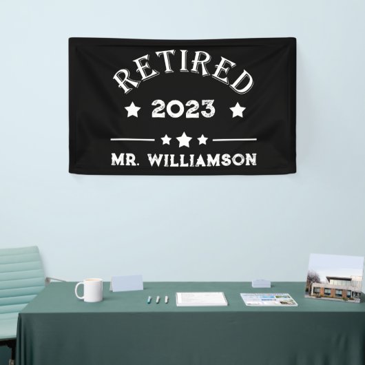 Personalisierte Vorruhestandsgeschenk Banner (Messeveranstaltung)