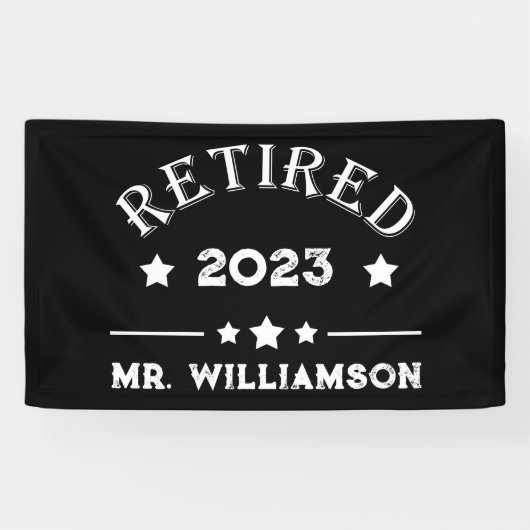 Personalisierte Vorruhestandsgeschenk Banner (Horizontal)