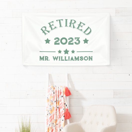 Personalisierte Vorruhestandsgeschenk Banner (Insitu)