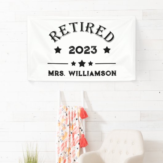 Personalisierte Vorruhestandsgeschenk Banner (Insitu)