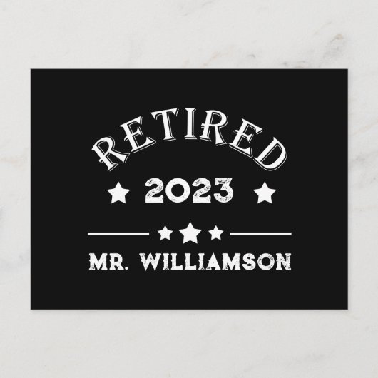 Personalisierte Vorruhestandsgeschenk Feiertagspostkarte (Vorderseite)