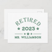 Personalisierte Vorruhestandsgeschenk Feiertagspostkarte (Vorne/Hinten)