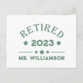 Personalisierte Vorruhestandsgeschenk Feiertagspostkarte (Vorderseite)