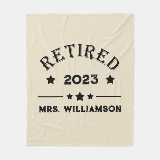 Personalisierte Vorruhestandsgeschenk Fleecedecke (Vorderseite)