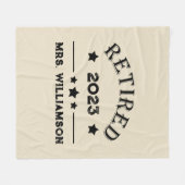 Personalisierte Vorruhestandsgeschenk Fleecedecke (Vorderseite (Horizontal))