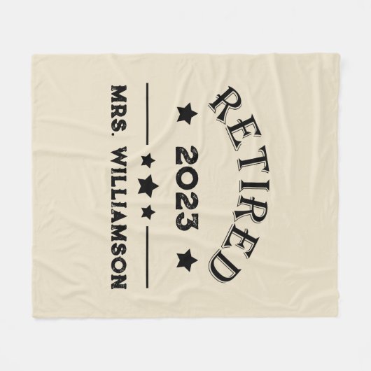 Personalisierte Vorruhestandsgeschenk Fleecedecke (Vorderseite (Horizontal))