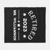 Personalisierte Vorruhestandsgeschenk Fleecedecke (Vorderseite (Horizontal))