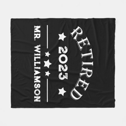 Personalisierte Vorruhestandsgeschenk Fleecedecke (Vorderseite (Horizontal))