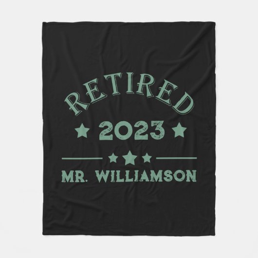 Personalisierte Vorruhestandsgeschenk Fleecedecke (Vorderseite)