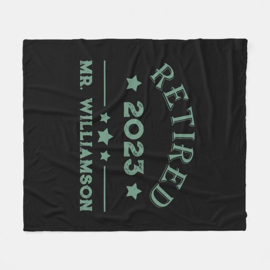 Personalisierte Vorruhestandsgeschenk Fleecedecke (Vorderseite (Horizontal))