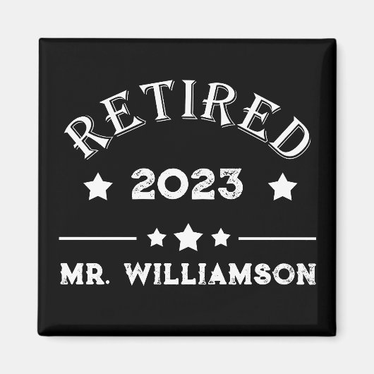 Personalisierte Vorruhestandsgeschenk Magnet (Vorne)