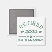 Personalisierte Vorruhestandsgeschenk Magnet (Vorderseite/Rückseite)