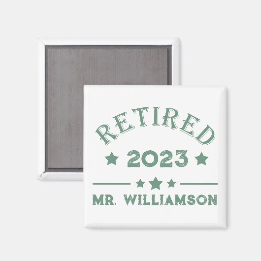 Personalisierte Vorruhestandsgeschenk Magnet (Vorderseite/Rückseite)