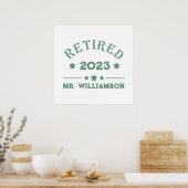 Personalisierte Vorruhestandsgeschenk Poster (Küche)