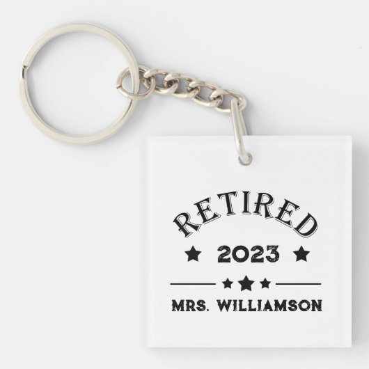 Personalisierte Vorruhestandsgeschenk Schlüsselanhänger (Vorderseite)