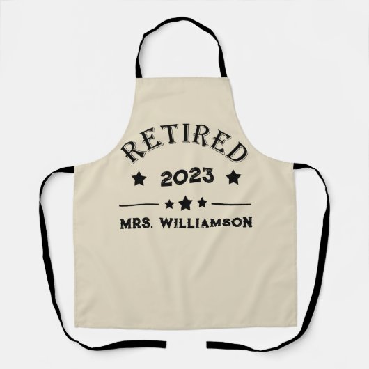 Personalisierte Vorruhestandsgeschenk Schürze (Vorderseite)