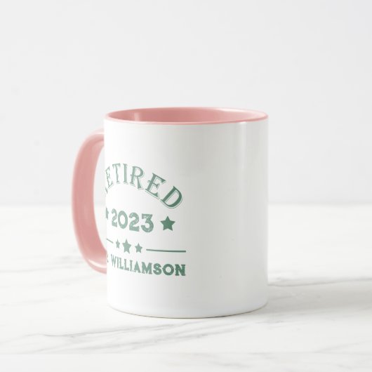 Personalisierte Vorruhestandsgeschenk Tasse (Vorderseite Links)