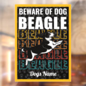 Personalisierte Vorsicht vor der Warnung des Hunde Fensteraufkleber (Blatt 2)