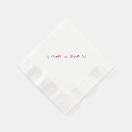 Personalisierte Vorstöße in Rosa Serviette (Ecke)