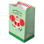 Personalisierte Vorweihnachtszeit Mittlere Geschenktüte (Rückseite Schrägansicht)