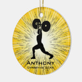 Personalisierte Waage Keramikornament (Links)