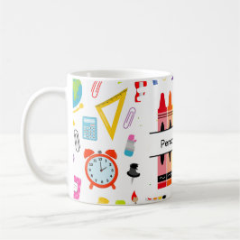 Personalisierte Wachsmalstifte zurück zur Schule Kaffeetasse