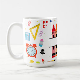 Personalisierte Wachsmalstifte zurück zur Schule Kaffeetasse