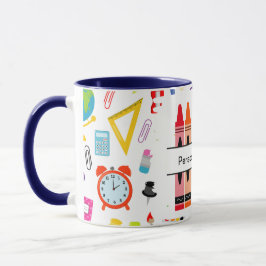 Personalisierte Wachsmalstifte zurück zur Schule Tasse