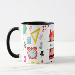 Personalisierte Wachsmalstifte zurück zur Schule Tasse